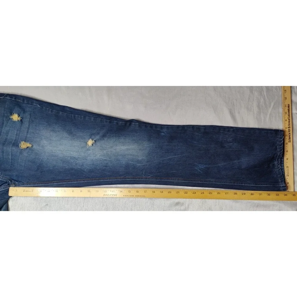 UNDERGROUND INDUSTRY Men 36X34 Distressed Denim Designer‎ Blue Jeans